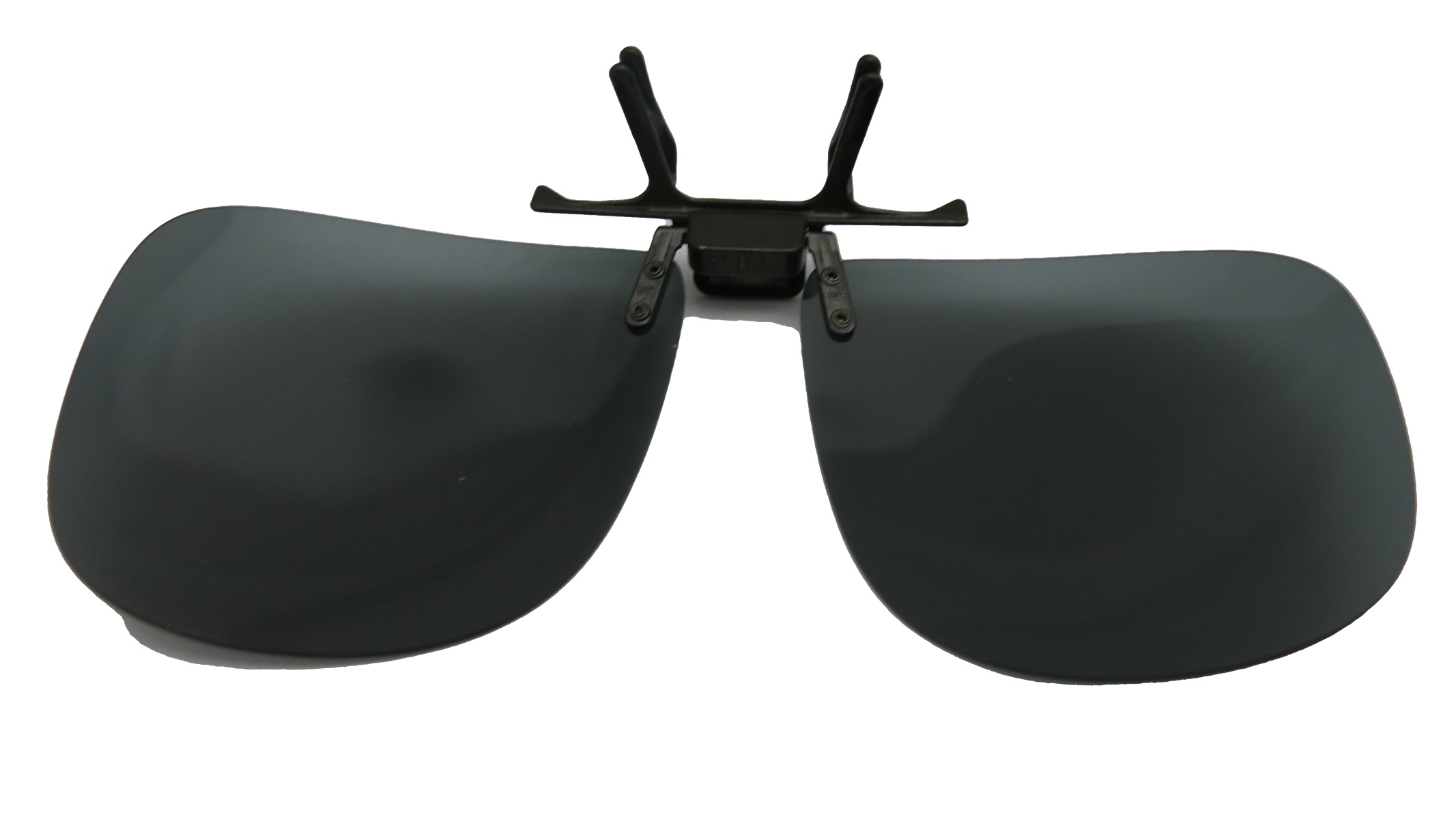 Clip-On Sunglasses: Flip-Up / Down Polarised Mens & Womens Grey UV Sun Lenses 60mm Wide, 53mm Tall - image 4 of 5