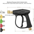 thumbnail image 4 of Pressure Washer Spray Gun with 5 Nozzles, 4000 PSI 1/4" Quick Connect Foam Gun, M22 Male Thread Spray Gun for Car Washing, 4 of 5