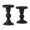 thumbnail image 1 of 2x Portavelas de pilar negro de vidrio Soporte de vela Candelabro Festival Boda Velas Cena Decoración de escritorio Adornos Altura 114 cm 136 cm Macarena Portavelas de pilar, 1 of 8