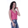 thumbnail image 4 of Moomaya Womens Sequin Sleeveless Party Crop Top Glitter V Neck Sparkle Club Tops, 4 of 8