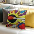 thumbnail image 3 of BANET Throw Pillow Cushion Cover, Comic Book Speech Bubbles Mock-Up Anger , Decorative Square Accent Pillow Case 20x20in, 3 of 5
