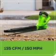 thumbnail image 2 of Sopladora/barredora de hojas Greenworks, 40 V, 150 MPH, ligera, 2 of 9
