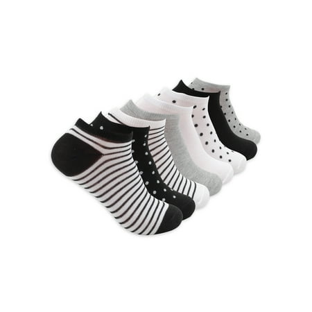 Betsey Johnson Women's Basic Low-Cut Socks, No-Show Liner Socks, 10 Pack