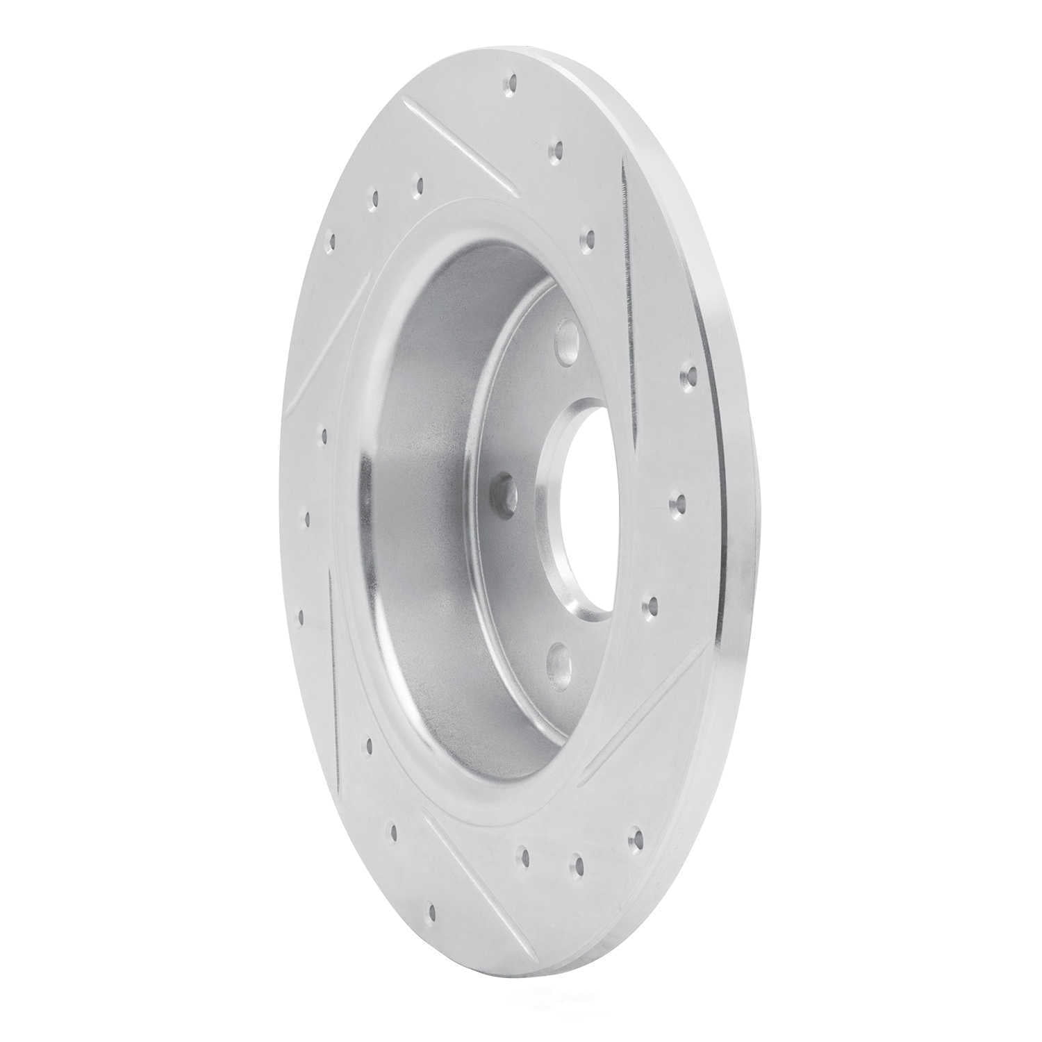 Dynamic Friction Company 631-40006L DFC Brake Rotor - Drilled And Slotted - Silver