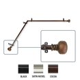 thumbnail image 3 of InStyleDesign  Helena Corner Window Curtain Rod 13/16 inch dia. Black each side 48-84 inches Black Finish, 3 of 4