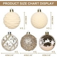 thumbnail image 2 of Boules de Noël en Velours de 2,36 Po, 25 Pcs Décorations Suspendues de Sapin de Noël Floquées Rouges/blanches, pour Décoration Intérieure de Fête de Noël à la Maison, Mariage et Jours Fériés., 2 of 7