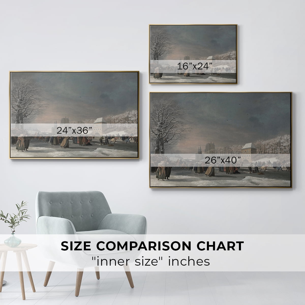 Vintage Landscape-CCCLXXXVII By Wexford Home Framed in Gold Wood Gallery Wrapped Canvas 27 in. x 41 in.