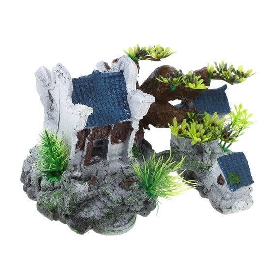 WHAMVOX  Small Fish Hideaway Aquarium Hiding House Jiangnan Cottage Decoration