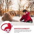 thumbnail image 3 of EXHUMKY Red Plush Winter Earmuffs Soft Warm Ear Warmer for Outdoor Sports and Cold Weather Activities, 3 of 8