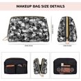 thumbnail image 2 of Grey Cat Camouflage Makeup Bag, Leather Waterproof Travel Toiletry Bag, Large Capacity Cosmetic Bag Make up Bags Organizer fro Travel Size Toiletries Women Girls, 2 of 4