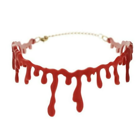 Halloween Costumes Blood Drip Necklace Vampire Bloody Choker Necklace Scary Party Favors Decorations Accessories