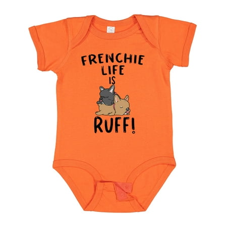 

Inktastic Frenchie Life is Ruff! Frenchie Pair Boys or Girls Baby Bodysuit