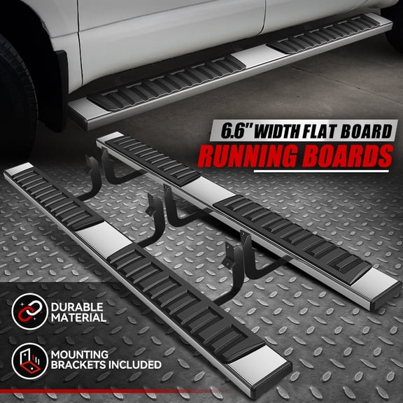 Nuvision for 04-24 Titan 16-24 Titan XD Crew Cab 6.6" Running Boards Side Step Nerf Bar