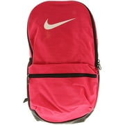 Angle View: Nike Brasila Medium Polyester Backpack - Rush Pink / Black White