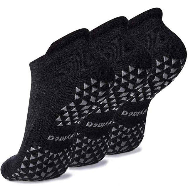 Medias Hylaea Antideslizantes para Pilates y Yoga con Tobillo y Suela Acolchada