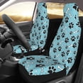 thumbnail image 2 of Gaeub Cute Dog Footprints 2Pack Full Set Car Seat Covers with Soft Padding Universal Auto Front Seats Protector and Cushion Mat, 2 of 7