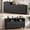 Black, variant on Aufeile 4 Piece Curved Dresser and Nightstand Set for Bedroom, 6 Drawer Dresser, Tall 5 Drawer Chest & 2 Nightstands with Charging Station, Modern Curved Profile Bedroom Furniture Set, Natural