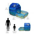 thumbnail image 4 of Vokodo Kids Pop Up Tent With Play Pen Area Beach Marine Animal Theme Folding Indoor Outdoor Playhouse Tunnel Pretend Imagination Creative Learning Toy Gift For Preschool Children Boys Girls Toddlers, 4 of 8