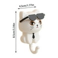 thumbnail image 2 of Cat Hooks Long Lasting Cat Key Holder Coat Hooks | Cute Cat Key Hook With Sunglasses Coat Wall Mounted Hook Multipurpose Coat Hooks Key Holder For Wal, 2 of 2