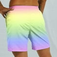 thumbnail image 7 of IYTR Summer Shorts Men Beach Shorts with Pockets Lightweight Summer Casual Shorts Elastic Waist Drawstring Gradient Color Shorts Multicolor_D XXXXXL, 7 of 7