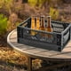 thumbnail image 4 of Desktop Folding Storage Basket Kitchen Household Refrigerator Industrial Style Coffee Corner Sundry Organising Basket Stackable Small Size, 4 of 6