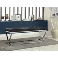 thumbnail image 2 of Walton Leatherette Upholstered Tufted Accent Bench Black, 2 of 5