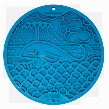 UPC: 0810216026240 | Whale Design eMat Enrichment Lick Mat With Suction Cups Blue Whale E-Mat