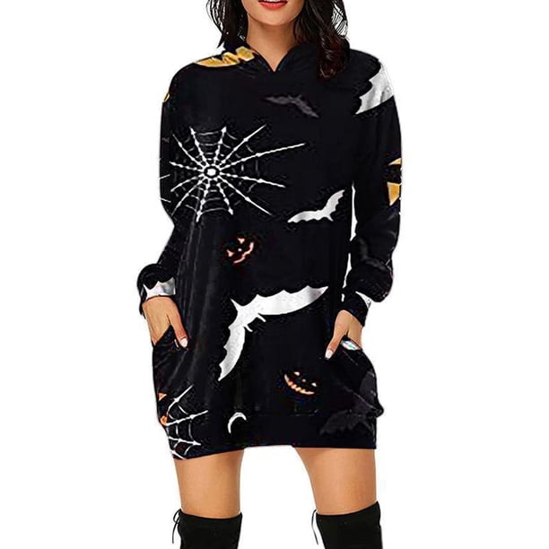 Sudadera con capucha Yuyangstore Vestido de sudadera colorido Negro Amarillo XL