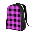 thumbnail image 2 of Easygdp Purple Black Buffalo Plaid Mochila Versátil y Elegante: Comodidad, Almacenaje y Durabilidad para la Universidad, Trabajo, Viajes y Uso Diario, 2 of 8