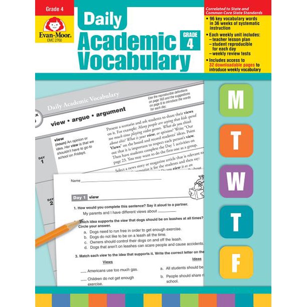 Evan-Moor Language Skills: Daily Academic Vocabulary Grade 4 (Other