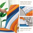 thumbnail image 5 of Yayeee 2 Pack Dining Chair Covers Stretch Parson Chairs Slipcovers Seat Protector, Orange Abstract Wavy, 5 of 6
