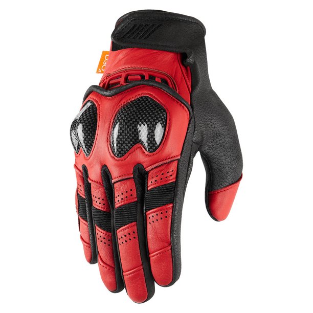 Icon Contra 2 Mens Leather Motorcycle Gloves Red Walmart Com Walmart Com