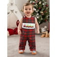 thumbnail image 4 of Miaouyo 0-18 Months Infant Baby Boy Christmas Romper Loose Fit Embroidered Plaid Crew Neck Sleeveless Jumpsuit, 4 of 9