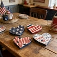 thumbnail image 6 of TOPRenddon Patriotic Wooden Heart Set of 4 Americana Decor Independence Day Table Centerpiece, 4th of July Crafts Wood Tiered Tray Decorations for Memorial Day Flag Day Mantel Shelf, 6 of 7