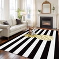 thumbnail image 3 of Pineapple Area Rug 5x7 Washable Rug Non Slip Modern Abstract Fruits Black White Stripe Large Area Rug Soft Stainresistant Indoor Floor Carpet for Living Room Bedroom Home Office Dining Room Nursery, 3 of 7