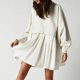 thumbnail image 5 of Vestido Vestido de cuello redondo para mujer, vestido de retales de línea A, vestido informal (blanco XXL) Kuymtek Blanco T XXL para Mujer, 5 of 7