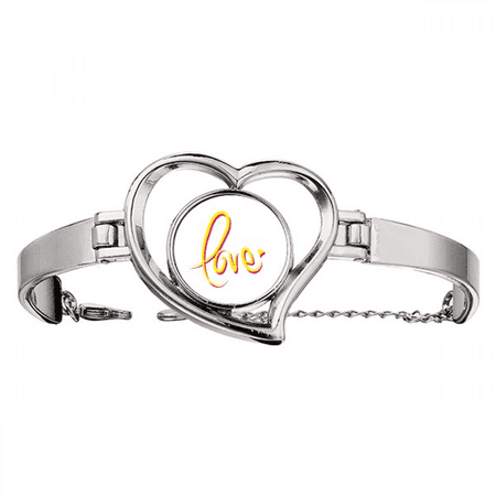 Love Parents Father Mather Faly Bracelet Heart Jewelry Wire Bangle