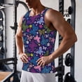 thumbnail image 5 of KLL Colorful Butterflies Print Men's Muscle Gym Workout Stringer Tank Tops Bodybuilding Fitness T-Shirts Tank Tops Men-X-Large, 5 of 7
