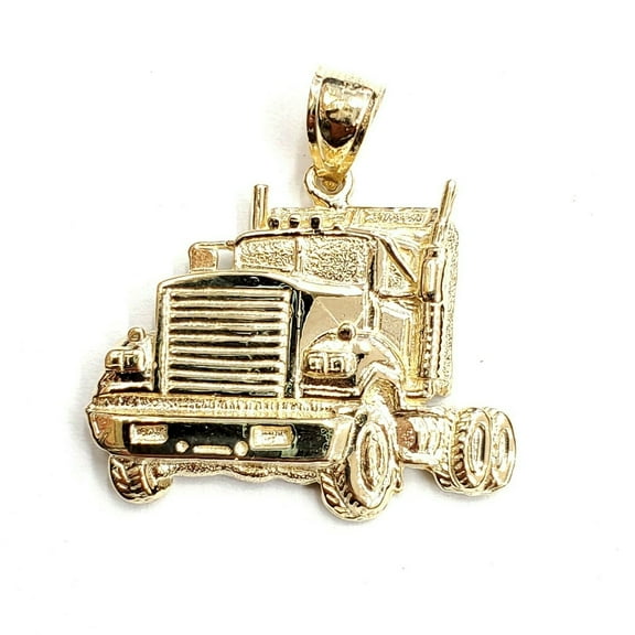 New 14k yellow Gold truck car trucking Pendant charm gift fine jewelry 6.3g