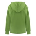 thumbnail image 4 of MAWCLOS Sweat à Capuche Femme Col en V Pull Décontracté Automne Manches Longues Vert 4TG, 4 of 4
