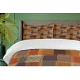 thumbnail image 4 of Ambesonne Geometric Duvet Cover Sets, Digital Grunge Design, 2-Queen, Caramel Orange, 4 of 7