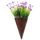 thumbnail image 5 of Cesta de flores colgantes artificiales, cesta colgante de flores artificiales para puerta delantera, decoración del hogar, 5 of 7