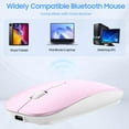 thumbnail image 3 of Wireless Mouse, Mouse for Laptop, Bluetooth Mouse, Pink, 3 of 5