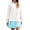 White, variant on Long Sleeve Patchwork Women Collared V Neck Sweatshirt Dress