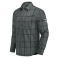 thumbnail image 2 of Men's Darius Rucker Collection by Fanatics Gray Minnesota Vikings Micro Corduroy Plaid Button Up Shirt, 2 of 6