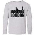 thumbnail image 3 of Inktastic London England City Skyline with Grunge Long Sleeve Youth T-Shirt, 3 of 5