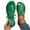 Green |#19, variant on Women's Cut Out Slide Sandals Fashion Hook and Loop Genuine Leather Round Open Toe Summer Flat Sandals Outdoor Shoes (Green,43)