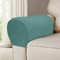 thumbnail image 2 of Wishrage 2PCS Velvet Couch Arm Covers Stretch Armrest Covers for Chairs Couch Armchair Slipcovers Armchair Covers for Arms Furniture Protector for Sofa Recliner with Twist Pin, 2 of 7