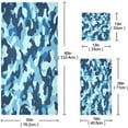thumbnail image 2 of Coolnut 3 PCS Towel Fashion Blue Camo Camouflage Cotton Bath Towel Set (1 Bath Towel, 1 Hand Towel, 1 Washcloth) for Bathroom, Super Soft and Quick Dry Towels, 2 of 6
