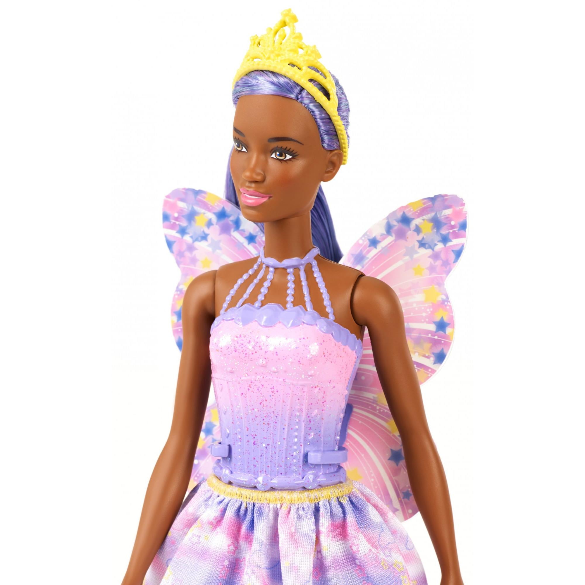 barbie dreamtopia fairy doll purple hair